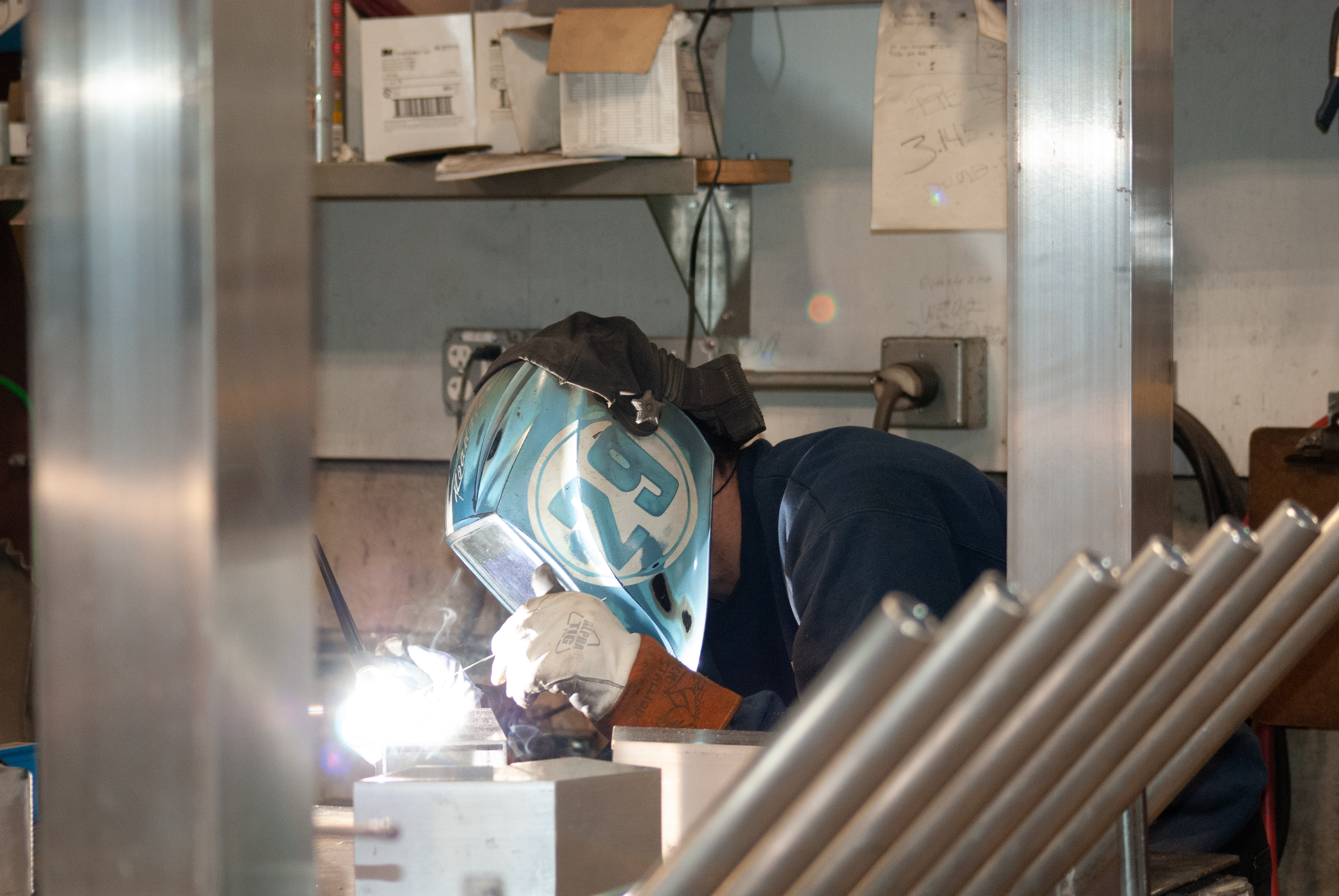 Founder, Tim Glennon, working in the shop